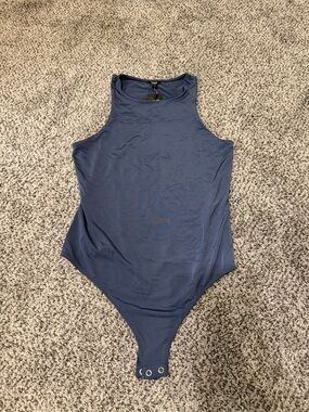 Express Navy Scoop Neck Bodysuit